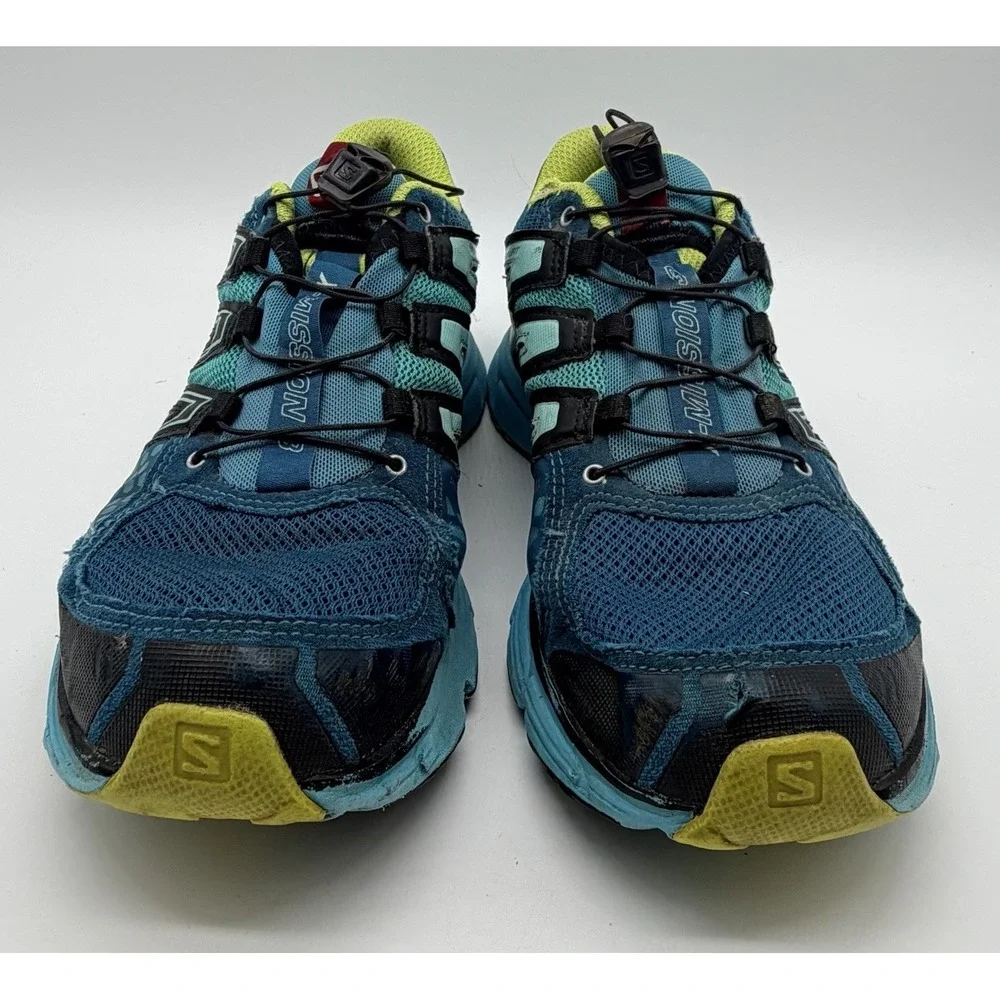 Salomon Shoes Women's Sz 9.5 Blue Green X Mission 3 378288 Running Sneakers